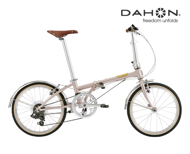 (店卸し資産有り) DAHON ダホン BOARDWALK D7 ゲーム盤ウォークD7 スモーキーピンク 7段変速 折り畳み銀輪
