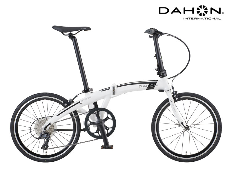 (選べる排他的権利付) DAHON INTERNATIONAL ダホンインターナショナル AIRSPEED D9 エア湖素早さD9 ソリッドホワイト 9段変速 折り畳み