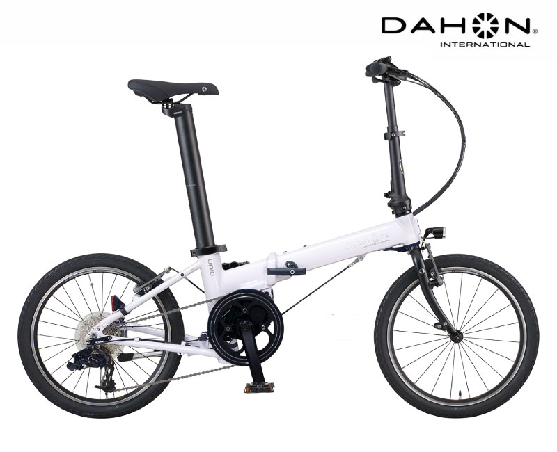 DAHON INTERNATIONAL ダホンインターナショナル UNIO ユニオ 白いことリリー 9段変速 折り畳み E-bike