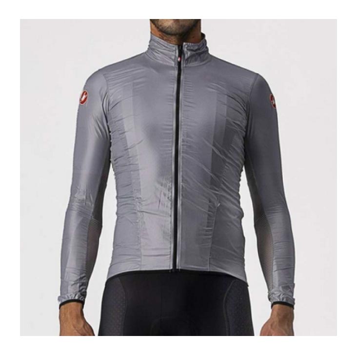 CASTELLI カステリ ARIA SHELL JACKET アリア シェル ジャケット 長袖(型番：4520058)シルバーグレー メンズ ウェア画像
