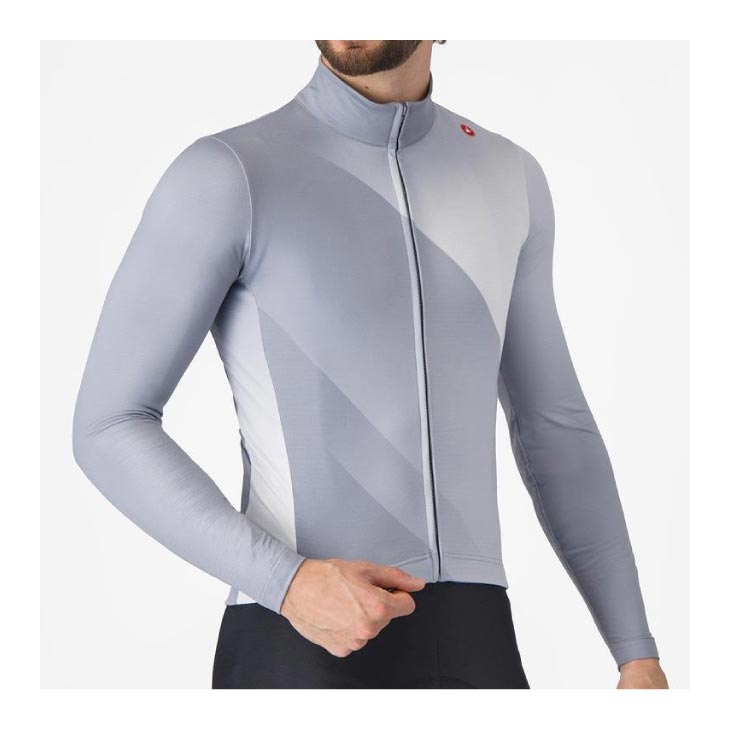 (即納)CASTELLI カステリ AMPLIFY THERMAL JERSEY アンプリファイ サーマル ジャージ VORTEX GRAY/SILVER GRAY WHITE(型番：4525512)長袖ジャージ メンズ ウェア