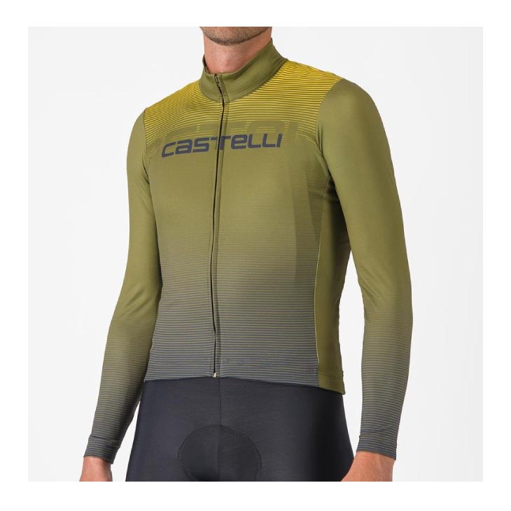 (即納)CASTELLI カステリ APICE THERMAL JERSEY サーマル ジャージ SAGE/TWILIGHT BLUE MANGO MOJIT(型番：4525511)長袖ジャージ メンズ ウェア
