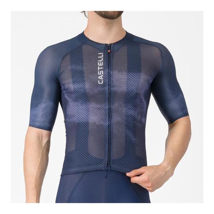 (即納)CASTELLI カステリ CLIMBER'S A/C JERSEY クライマーズ A/C 半袖ジャージ(型番：4526014)ベルジャンブルー/ウィンタースカイ メンズ ウェア