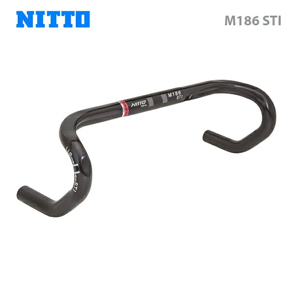 NITTO 日東 ロード アルミハンドルバー M186 STI 26.0mm ブラック|自転車館びーくる
