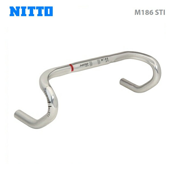 NITTO 日東 ロード アルミハンドルバー M186 STI 26.0mm シルバー|自転車館びーくる