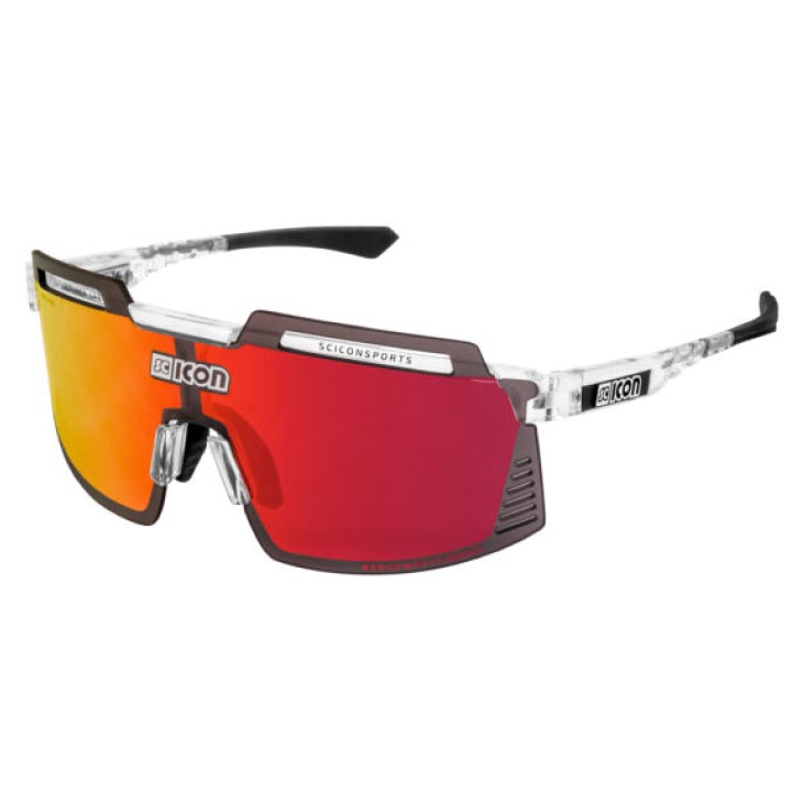SCICON シーコン AEROWATT FOZA エアロワット フォーザ 水晶グロス/マルチ銀鏡赤いこと(8023848116971)黒眼鏡