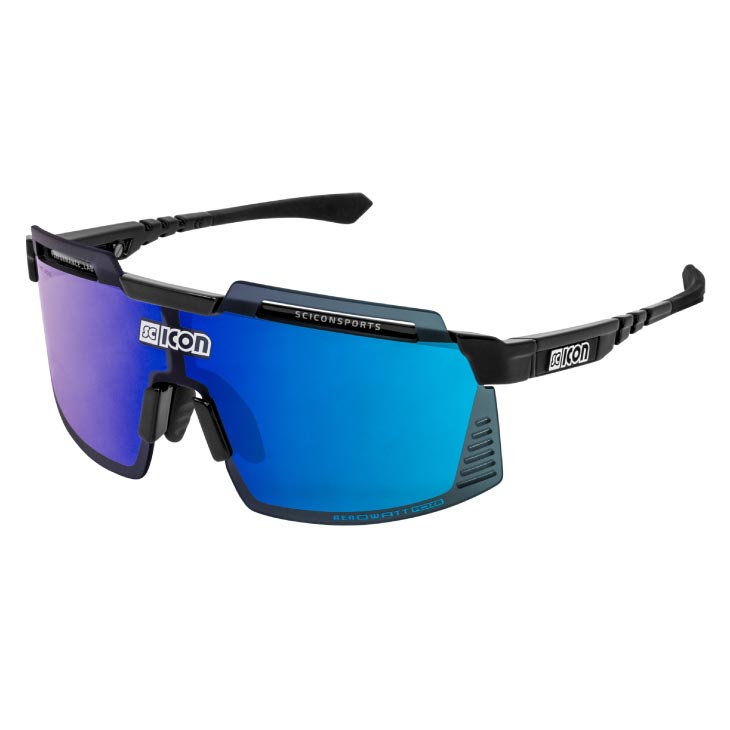 SCICON シーコン AEROWATT FOZA エアロワット フォーザ 黒いことグロス/マルチ銀鏡青み(8023848116889)黒眼鏡
