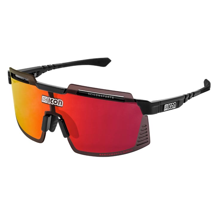 SCICON シーコン AEROWATT FOZA エアロワット フォーザ 黒いことグロス/マルチ銀鏡赤いこと(8023848116872)黒眼鏡