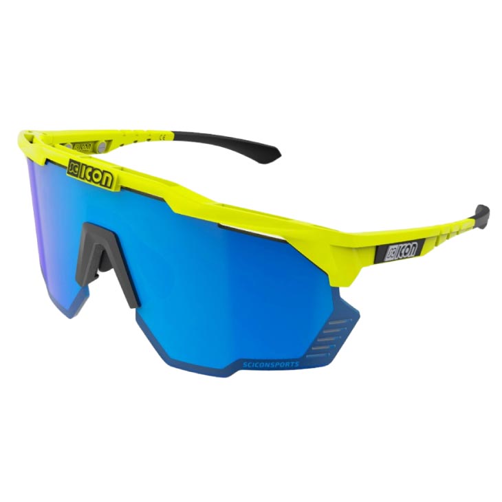SCICON シーコン AEROSHADE KUNKEN エアロシェードクンケン イエローフルオ/マルチ鏡鑑青色(8023848006418)黒眼鏡