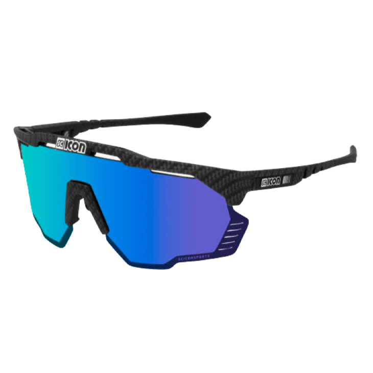 SCICON シーコン AEROSHADE KUNKEN エアロシェードクンケン ひな形：炭素ルック/水晶体：マルチ銀鏡青み 黒眼鏡(8023848106675)