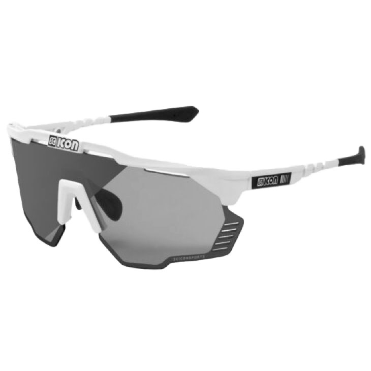(即納)SCICON シーコン AEROSHADE KUNKEN エアロシェードクンケン フレーム：ホワイトグロス/レンズ：フォトクロミックシルバー サングラス(8023848093395)｜自転車館びーくる