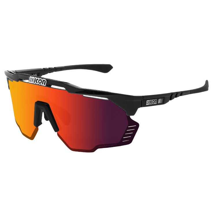 SCICON シーコン AEROSHADE KUNKEN エアロシェードクンケン ひな形：黒いことグロス/水晶体：マルチ銀鏡赤いこと 黒眼鏡(8023848093388)