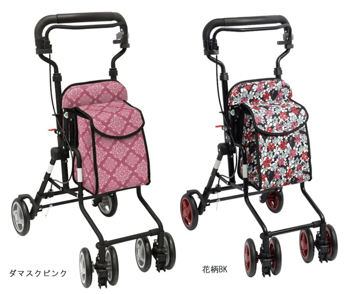モート【島製作所】シルバーカー コンパクトタイプ 折りたたみ 自立 座れる ギフト 母の日 敬老の日 老人車 手押し車 高齢者 買い物 外出
