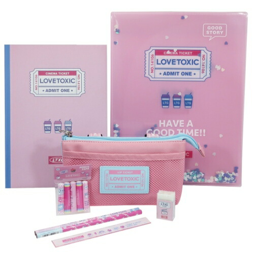 楽天市場 8点文具セット 文房具セット ラブトキシック 女の子向け プレゼント 小学生 中学生 子供会 景品 おしゃれ サカモト 雑貨 アートの通販店ベルコモン