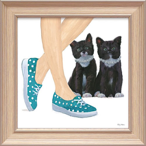 キューティー キティ3 動物画 エミリー アダムス EA-05017 31x31cm おしゃれ 猫 絵画 額付きポスターインテリア 取寄品 4,477円