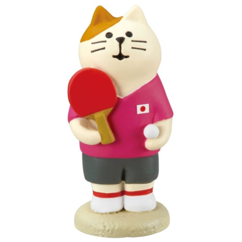 楽天市場 アスリート猫 マスコット まったりスポーツフェスティバル 卓球猫 Concombre デコレ インテリア プレゼント かわいい 雑貨 アートの通販店ベルコモン