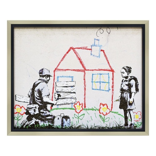 Banksy アートフレーム バンクシー プレイハウス ユーパワー BK-10005 ギフト インテリア 取寄品【プレゼント】ベルコモン