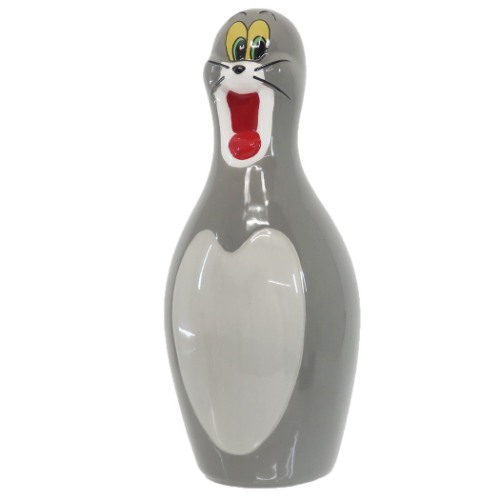 Pottery Figure Bank Piggy Bank Tom and Jerry Bowling Pin Warner Bros. Sun Art Funny Goods Gift
