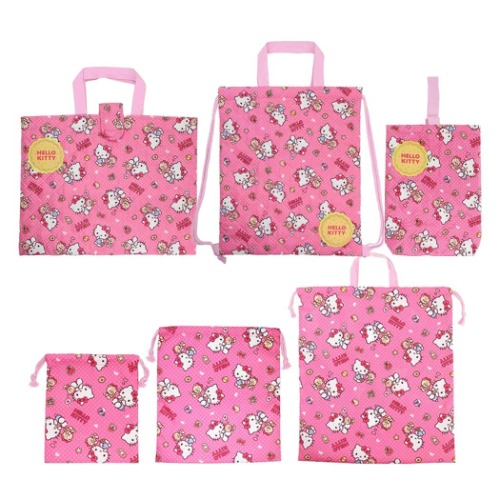 6点 入園入学セット 体操服入れ シューズケース ハローキティ レッスンバッグ 袋 セット ナップサック 入学準備 6点 入園入学セット 体操服入れ シューズケース ハローキティ レッスンバッグ 袋 セット ナップサック 入学準備