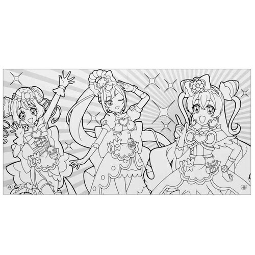 デッカ ぬりえ A柄 ぬり絵 アニメ サンスター文具 デリシャスパーティ プリキュア 塗り絵ノート 女の子 知育玩具 送料関税無料 知育玩具