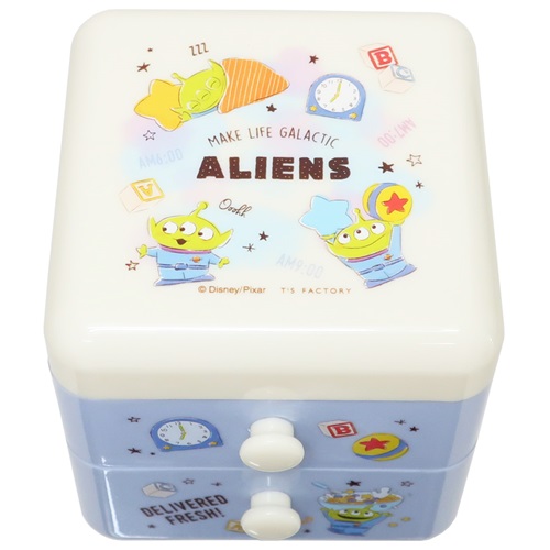 2段チェスト 卓上収納 アクセアリー収納 エイリアン ティーズファクトリー ディズニー トイストーリー ハートフル 女の子 22新発 トイストーリー
