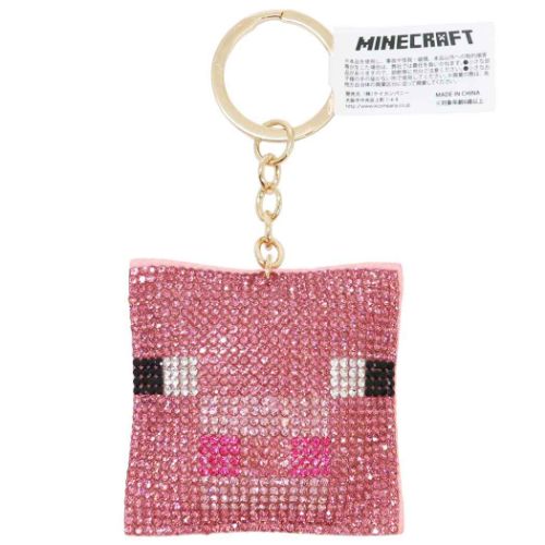 キラキラキーチェーン キーホルダー Minecraft かわいい ケイカンパニー ゲームメール便可 コレクション雑貨 ブタ マインクラフト メーカー公式 マインクラフト