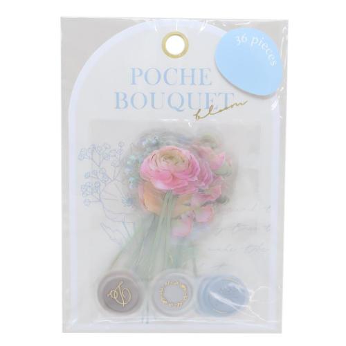 ポシェブーケシール ブルーム パステル フレークシール