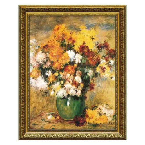ミュージアムアートシリーズ 名画 ルノワール 菊の花束 ユーパワー MW-14021 ギフト インテリア 取寄品