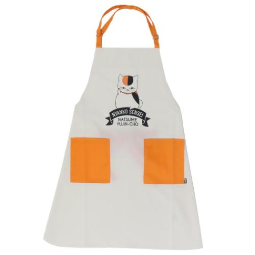 エプロン レディースエプロン 夏目友人帳 ニャンコ先生 カルチュア エンタテインメント キッチン 雑貨 大人向け アニメメール便可画像