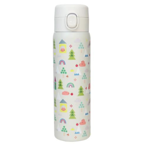 ステンレスワンプッシュボトル 480ml 保温保冷水筒 カピバラさん 北欧 東亜金属 ロック機能 ワンタッチ 軽量画像