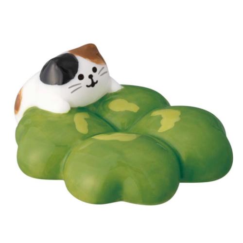 花にゃんこ箸置き クローバー 箸置き