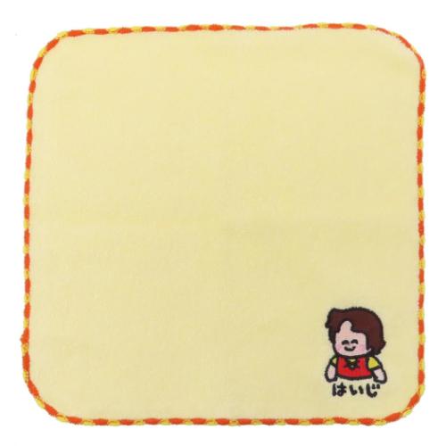 MINI TOWEL ワンポイント刺繍ハンカチタオル ミニタオル アルプスの少女ハイジxおえかきさん はいじさん全身 オクタニ 汗拭きタオル メール便可画像