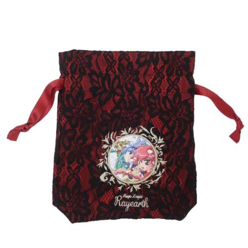 レースx刺繍巾着 巾着袋 魔法騎士レイアース 集合 マリモクラフト 小物入れ アニメメール便可画像