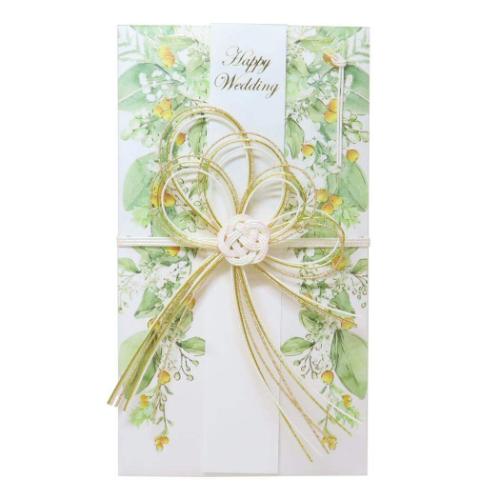 水引ｌき祝儀袋 グリーンブーケ 祝儀袋