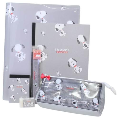 【楽天市場】6点文房具セット 文具セット スヌーピー Snoopy monotone ピーナッツ カミオジャパン 新学期準備文具:雑貨&アート ...