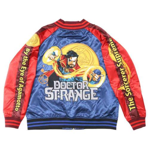 スカジャン 3L アウター ドクターストレンジ マジックワールド MARVEL 丸眞 メンズ レディース ユニセックス オーバーサイズ キャラジャン 【MARVELCorner】