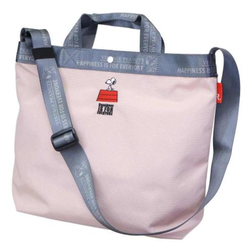 IP.ミディアム2w.Peanuts-1D 2wayバッグ ショルダーバッグ スヌーピー Pink ピーナッツ ルートート 手提げかばん