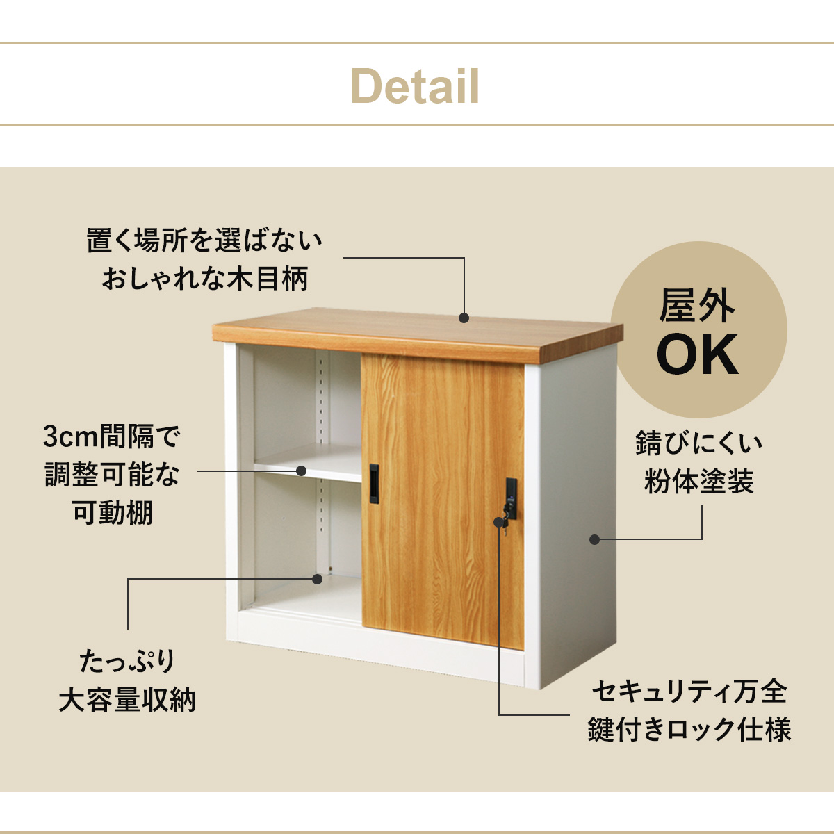 SALE／91%OFF】 屋外 物置 スチール物置 木目調 収納庫 ガーデニング用品 物置き ガーデン 庭 ベランダ 収納 ガレージ 屋外収納庫  ガーデン収納庫 屋外物置 カギ付き 鍵付き 倉庫 雨よけ倉庫 野外収納庫 リモージュ fucoa.cl