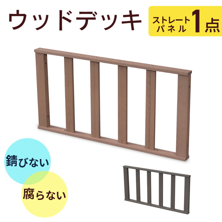 ウッドデッキ用 ストレートパネル 人工木 高耐久 ストレートガード 柵 ベランダ バルコニー 庭 DIY キッド リフォーム 屋外用 お手入れ簡単 木目 ガーデン ステージ バルコニー用 縁台 腐らない 人工木コーナーパネル ウッドデッキストレートパネル 単品 ドリス 送料無料 5,092円