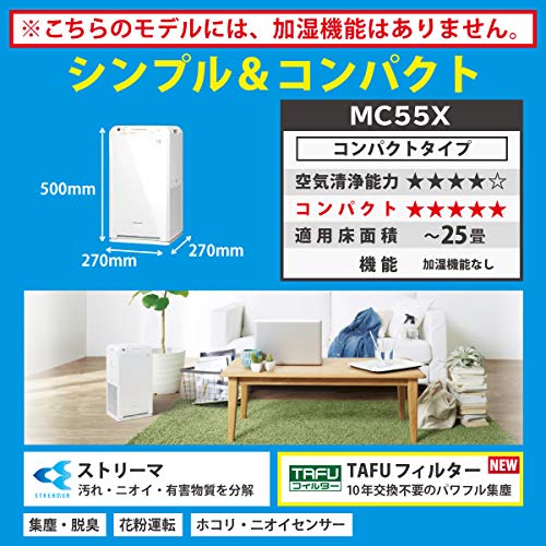 ダイキン MC55X-W ストリーマ空気清浄機（ホワイト） アクセサリー