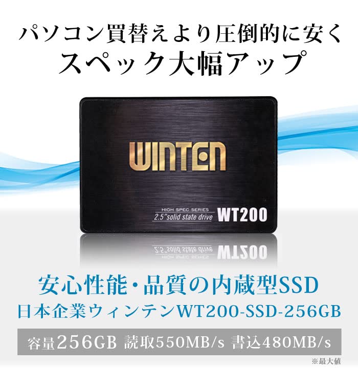 SSD 256GB 5年保証 WT200-SSD-256GB WINTEN 内蔵型SSD SATA3 6Gbps 3D NANDフラッシュ搭載  デスクトップパソコン ノートパソコン PS4にも使える2.5インチ エラー訂正機能 省電力 衝 2021 seeru - 外付けSSDドライブ -  indiansecurityforceisf.in