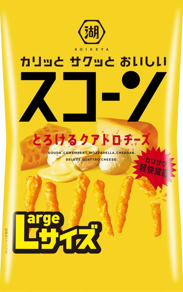 湖池屋 Largeサイズ スコーン とろけるクアトロチーズ 170g?12袋
