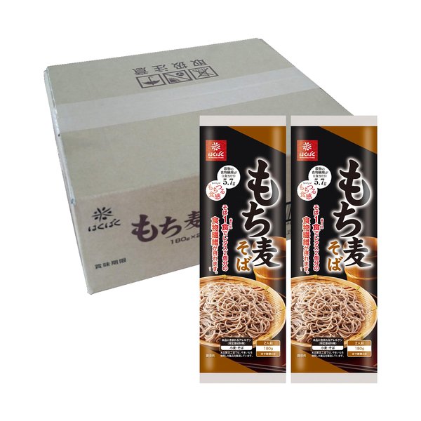 はくばく もち麦そば 180g×20袋