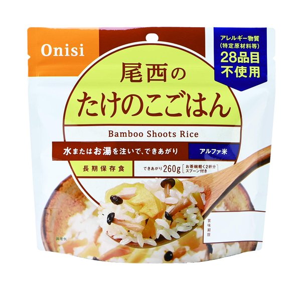 尾西食品 アルファ米 尾西のたけのこごはん 100g &times;50個｜VellySupply