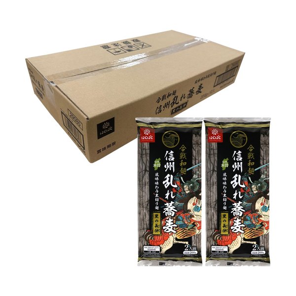 はくばく 信州乱れ蕎麦 黒の義仲 200g×12袋