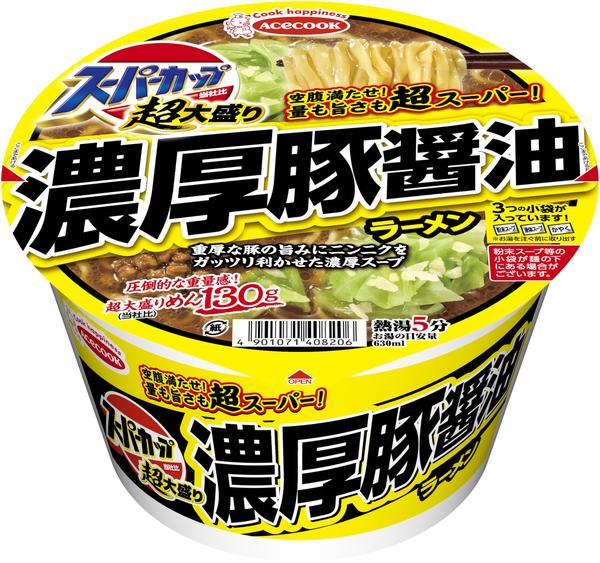 エースコック 超大盛りスーパーカップ 濃厚豚醤油ラーメン 176g ×12個