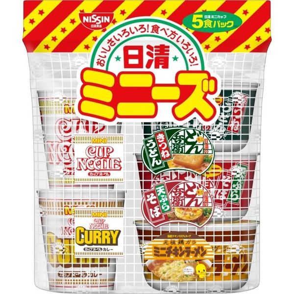 日清食品 日清ミニーズ（西） 5種1袋 ×6袋 [CN・カップヌードルカレー・どん兵衛きつねうどん西・どん兵衛天ぷらそば西・チキンラーメンどんぶり 各種ミニ 詰め合わせ カップ麺 カップラーメン]
