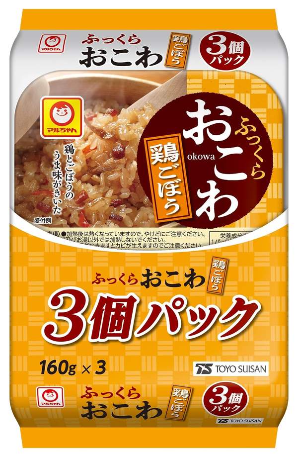 マルちゃん ふっくらおこわ 鶏ごぼう (160g×3個パック×8袋) パックごはん おこわ (鶏肉と昆布の旨味/レトルト) レンジで簡単調理 まとめ買い 東洋水産