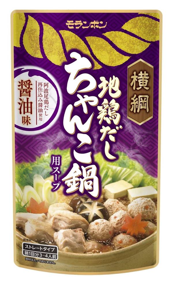 モランボン 横綱 地鶏だし ちゃんこ鍋用スープ 醤油味 750g×10袋
