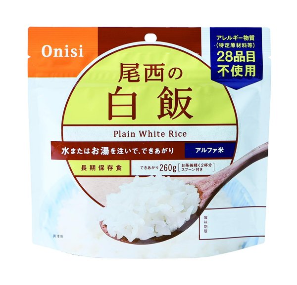 尾西食品 アルファ米 白飯 100g&times;50袋 非常食 保存食 長期保存｜VellySupply
